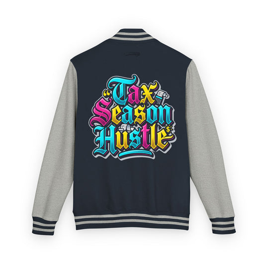 Legacy Letterman Jacket — "Tax Season Hustle" Retro Graffiti Varsity Jacket
