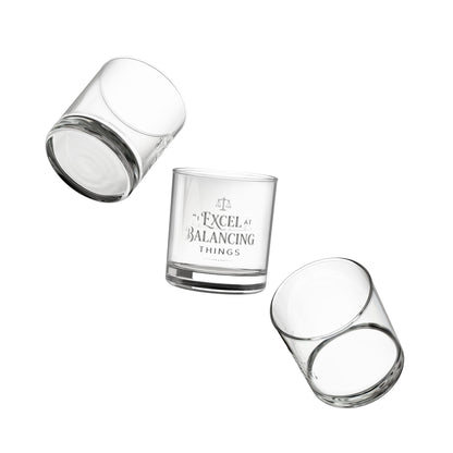 Legacy Whiskey Rocks Glass - 'Excel at Balancing Things'  10oz