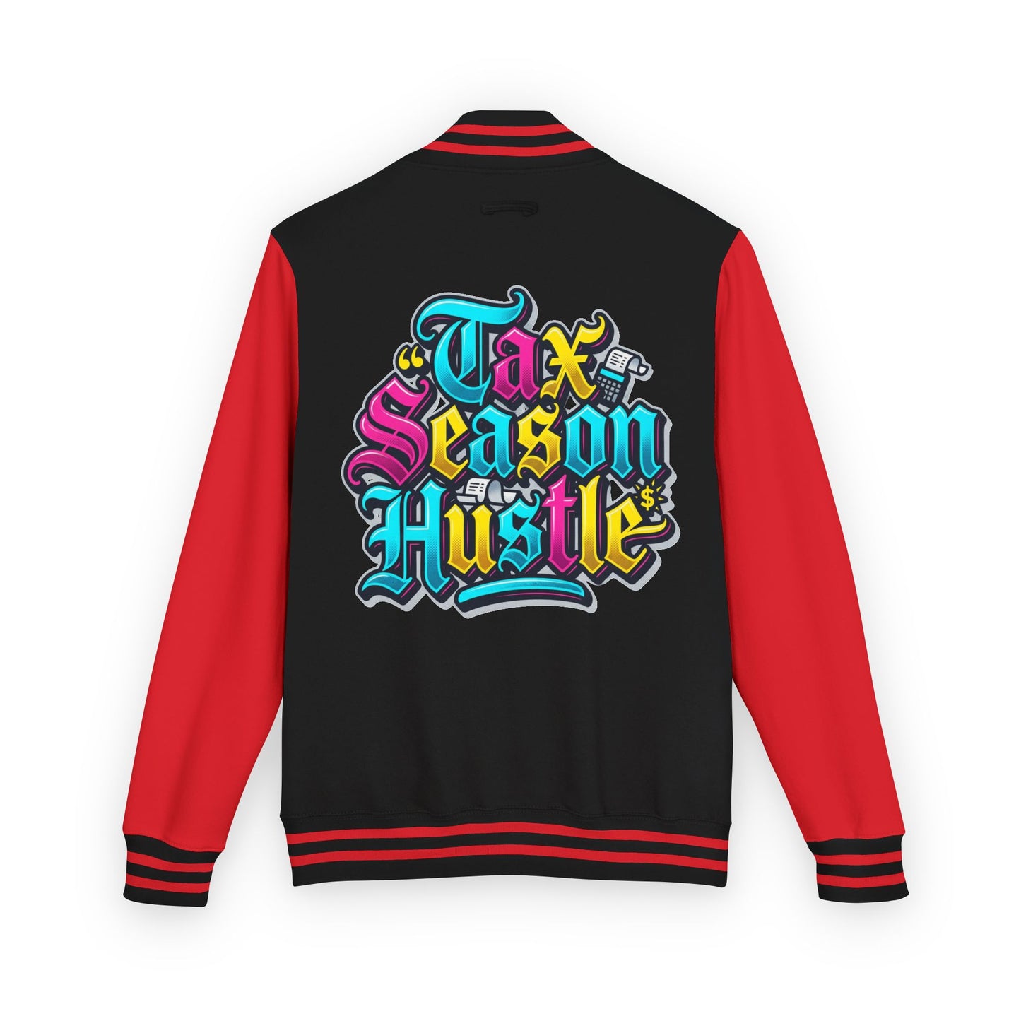 Legacy Letterman Jacket — "Tax Season Hustle" Retro Graffiti Varsity Jacket