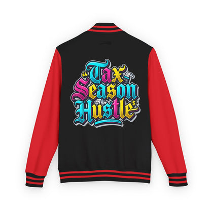 Legacy Letterman Jacket — "Tax Season Hustle" Retro Graffiti Varsity Jacket