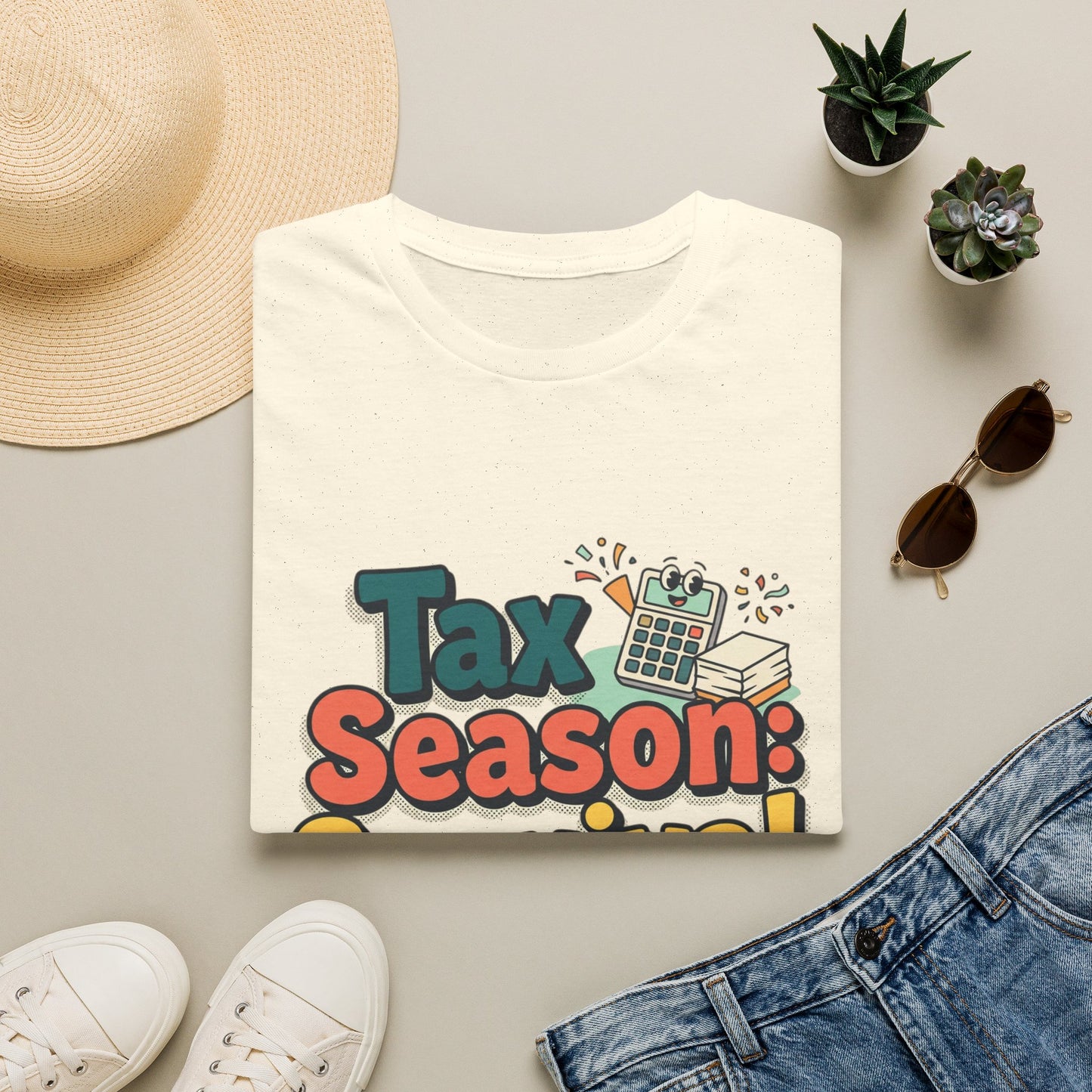 Tax Season Survival Mode T-Shirt | Tax Calculator Graphic