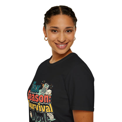 Tax Season Survival Mode T-Shirt | Tax Calculator Graphic