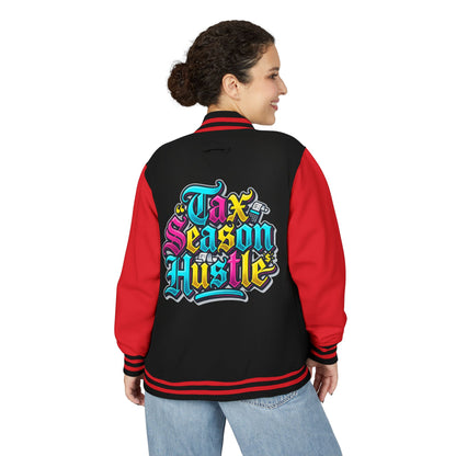 Legacy Letterman Jacket — "Tax Season Hustle" Retro Graffiti Varsity Jacket