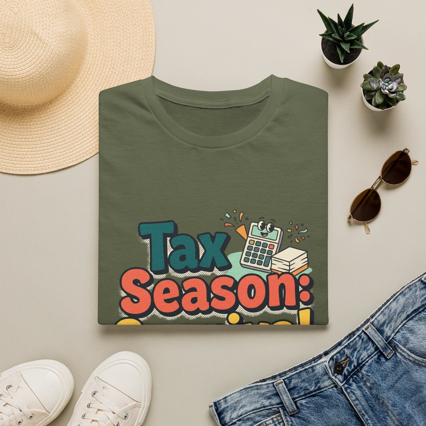 Tax Season Survival Mode T-Shirt | Tax Calculator Graphic