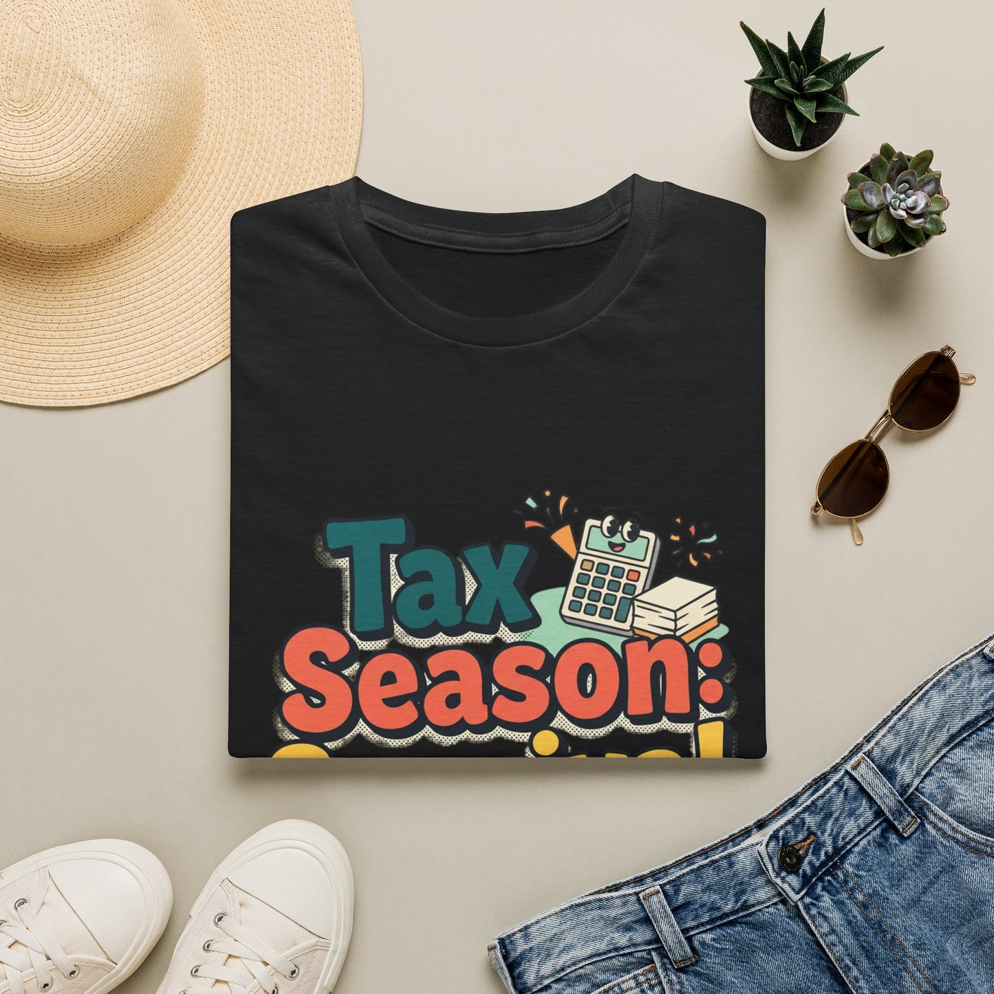 Tax Season Survival Mode T-Shirt | Tax Calculator Graphic