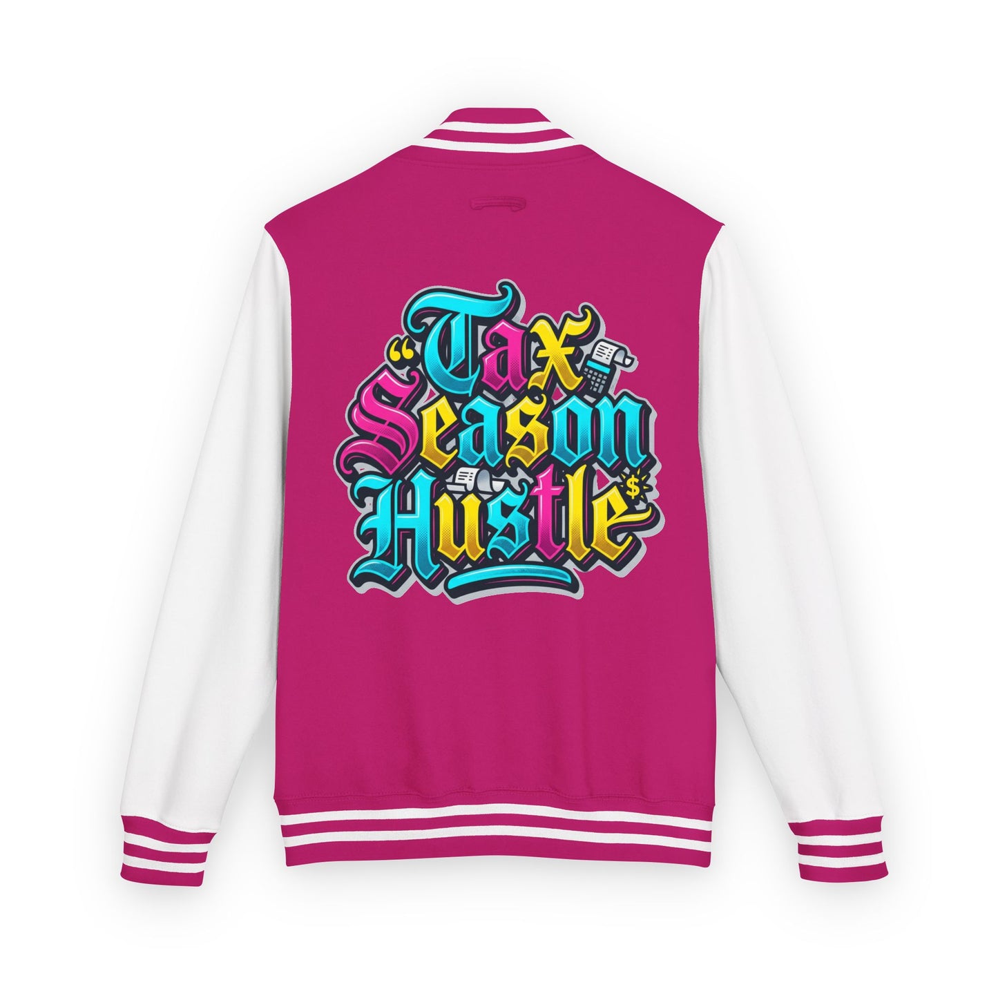 Legacy Letterman Jacket — "Tax Season Hustle" Retro Graffiti Varsity Jacket