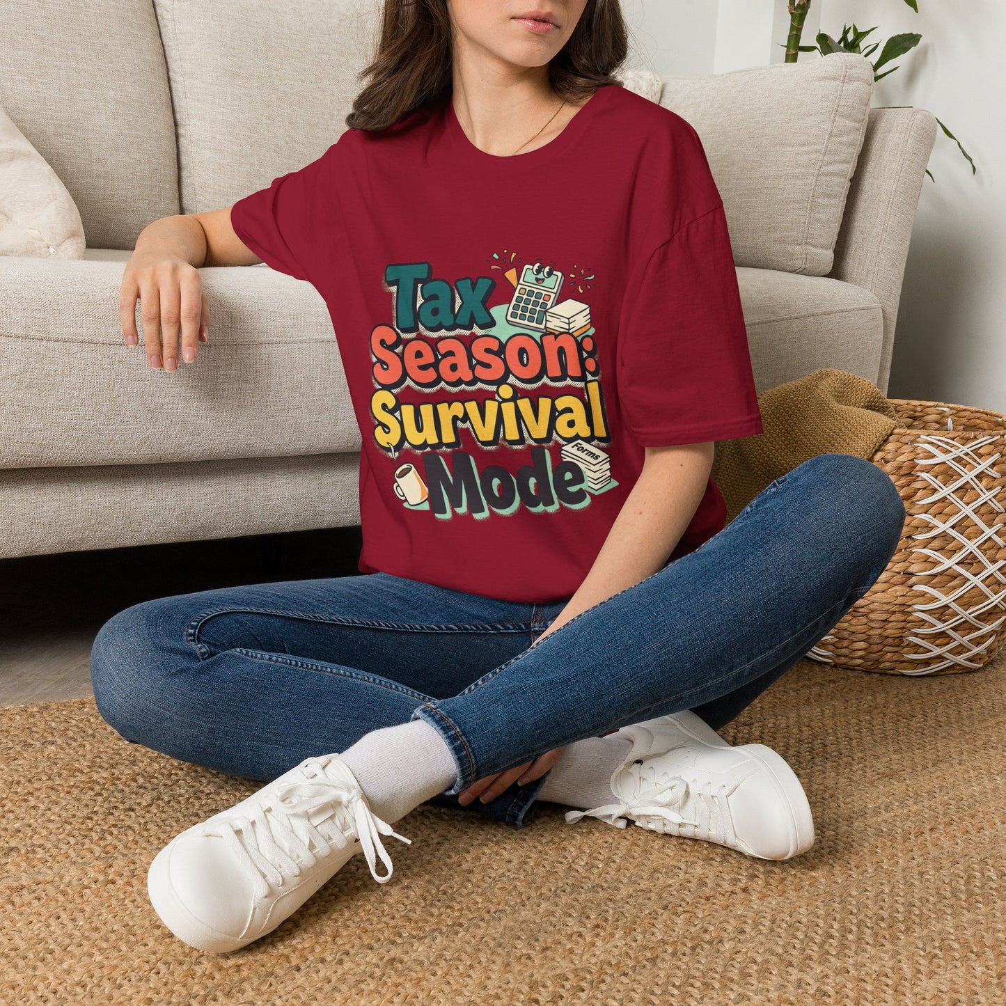 Tax Season Survival Mode T-Shirt | Tax Calculator Graphic