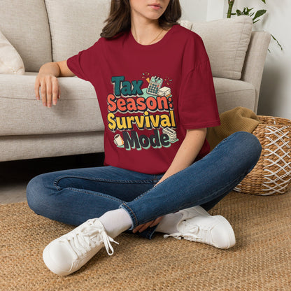 Tax Season Survival Mode T-Shirt | Tax Calculator Graphic