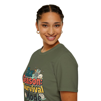 Tax Season Survival Mode T-Shirt | Tax Calculator Graphic