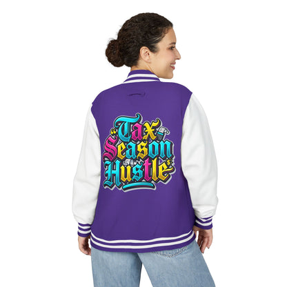 Legacy Letterman Jacket — "Tax Season Hustle" Retro Graffiti Varsity Jacket