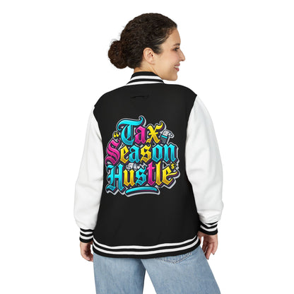 Legacy Letterman Jacket — "Tax Season Hustle" Retro Graffiti Varsity Jacket