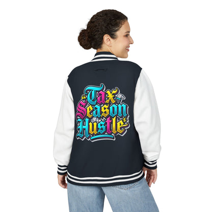 Legacy Letterman Jacket — "Tax Season Hustle" Retro Graffiti Varsity Jacket