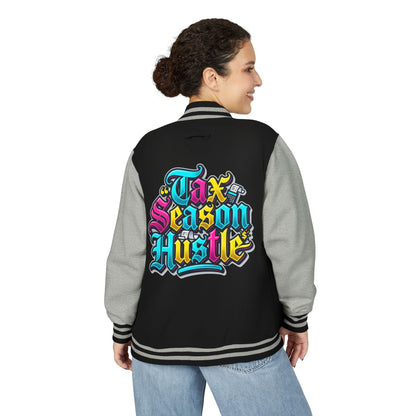Legacy Letterman Jacket — "Tax Season Hustle" Retro Graffiti Varsity Jacket