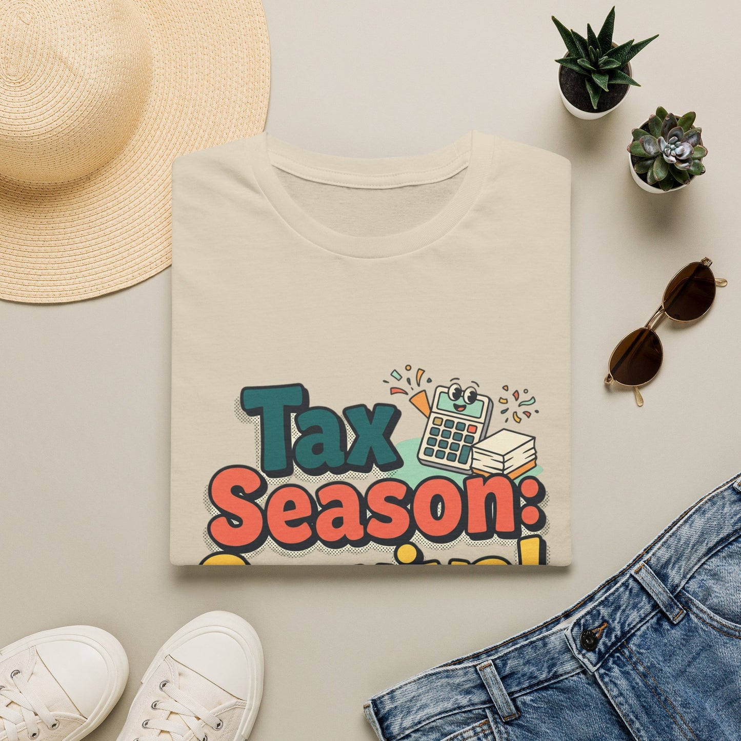 Tax Season Survival Mode T-Shirt | Tax Calculator Graphic