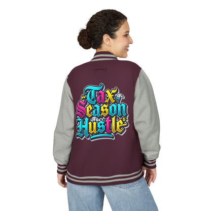 Legacy Letterman Jacket — "Tax Season Hustle" Retro Graffiti Varsity Jacket