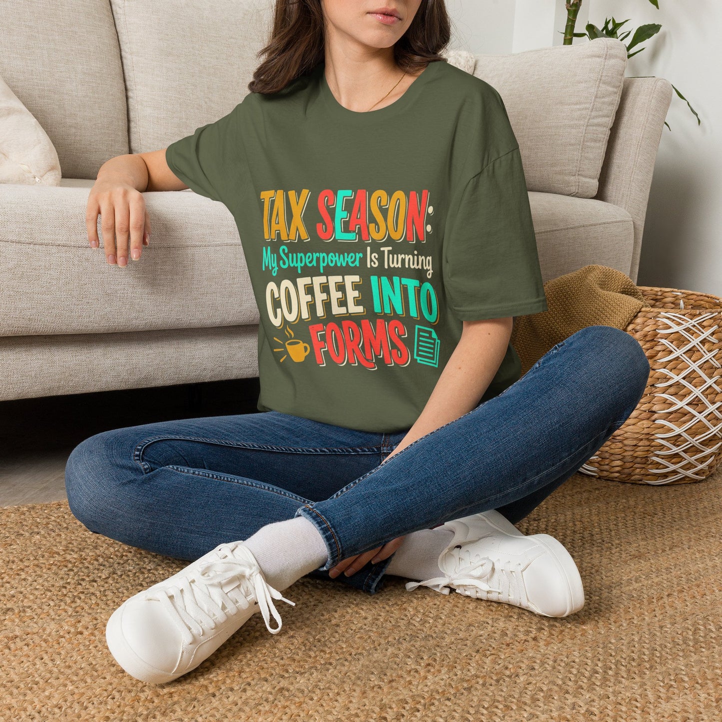 Legacy T-Shirt — “My Superpower Is Turning Coffee Into Forms”