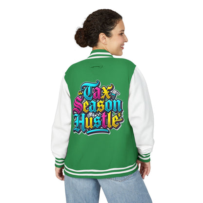 Legacy Letterman Jacket — "Tax Season Hustle" Retro Graffiti Varsity Jacket