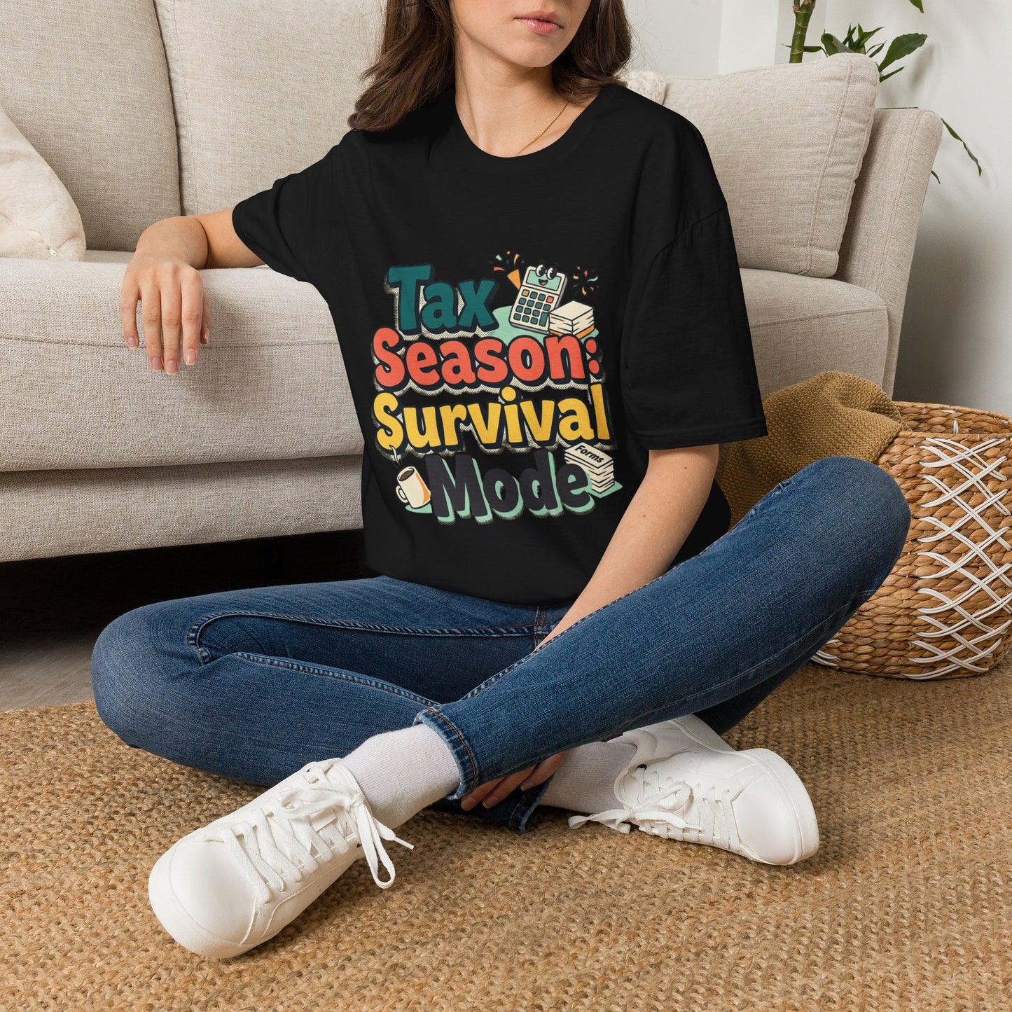 Tax Season Survival Mode T-Shirt | Tax Calculator Graphic