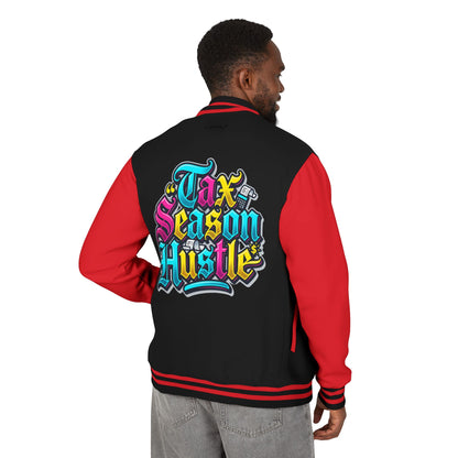 Legacy Letterman Jacket — "Tax Season Hustle" Retro Graffiti Varsity Jacket