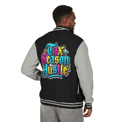 Legacy Letterman Jacket — "Tax Season Hustle" Retro Graffiti Varsity Jacket