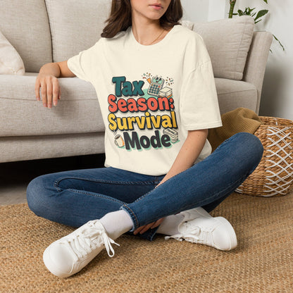 Tax Season Survival Mode T-Shirt | Tax Calculator Graphic