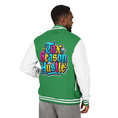 Legacy Letterman Jacket — "Tax Season Hustle" Retro Graffiti Varsity Jacket