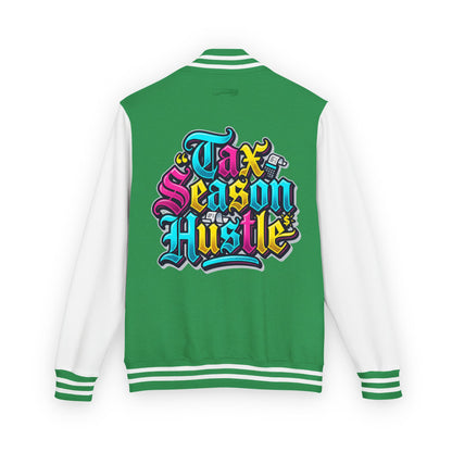 Legacy Letterman Jacket — "Tax Season Hustle" Retro Graffiti Varsity Jacket
