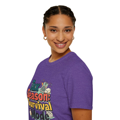Tax Season Survival Mode T-Shirt | Tax Calculator Graphic