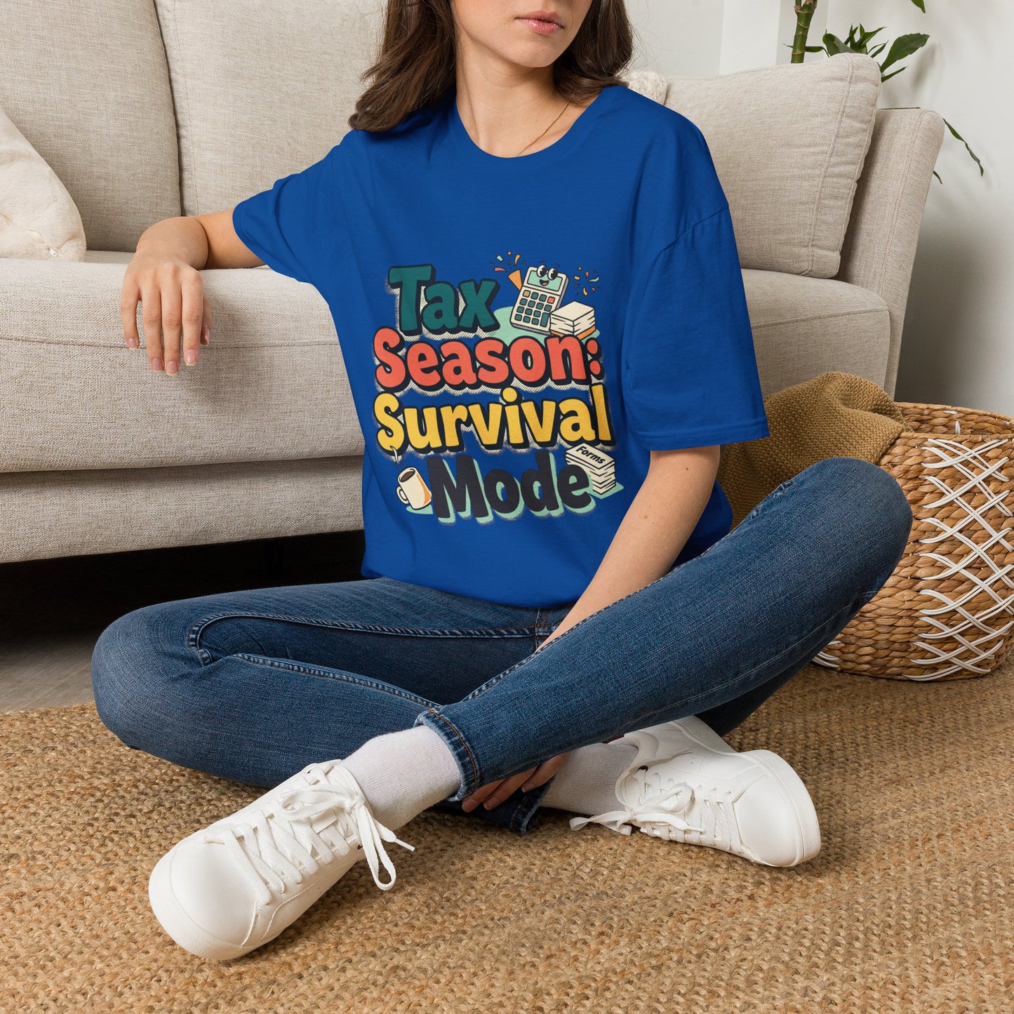 Tax Season Survival Mode T-Shirt | Tax Calculator Graphic