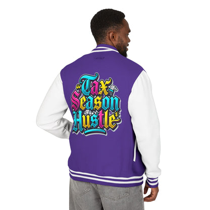 Legacy Letterman Jacket — "Tax Season Hustle" Retro Graffiti Varsity Jacket