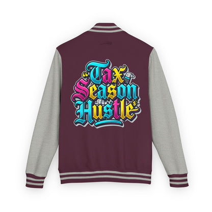 Legacy Letterman Jacket — "Tax Season Hustle" Retro Graffiti Varsity Jacket