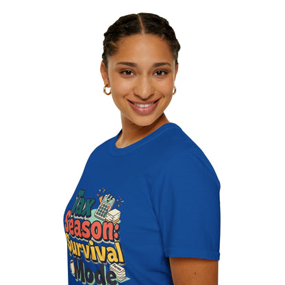 Tax Season Survival Mode T-Shirt | Tax Calculator Graphic