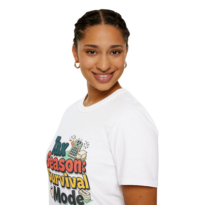 Tax Season Survival Mode T-Shirt | Tax Calculator Graphic