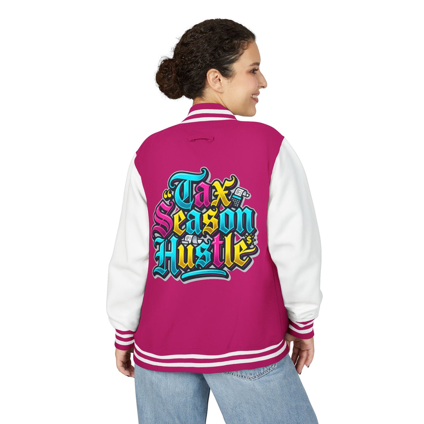 Legacy Letterman Jacket — "Tax Season Hustle" Retro Graffiti Varsity Jacket