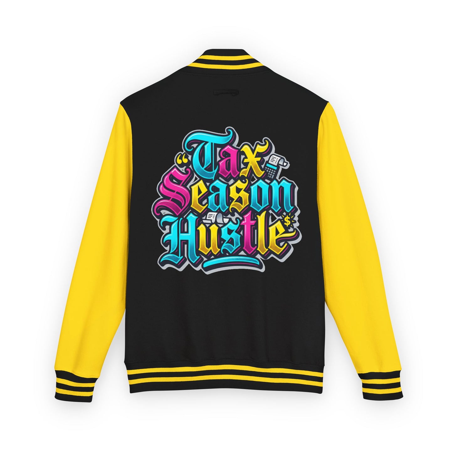 Legacy Letterman Jacket — "Tax Season Hustle" Retro Graffiti Varsity Jacket