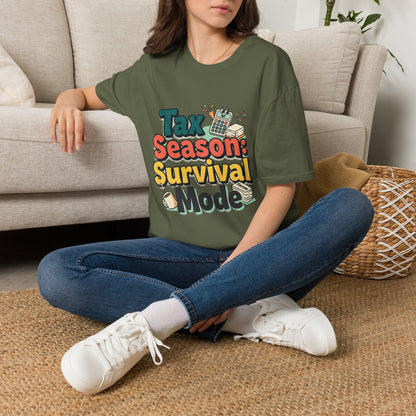 Tax Season Survival Mode T-Shirt | Tax Calculator Graphic