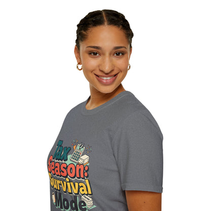 Tax Season Survival Mode T-Shirt | Tax Calculator Graphic