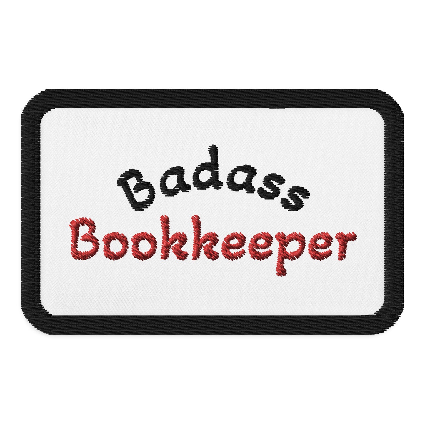 Legacy Embroidered Patch - Basass Bookkeeper (White)