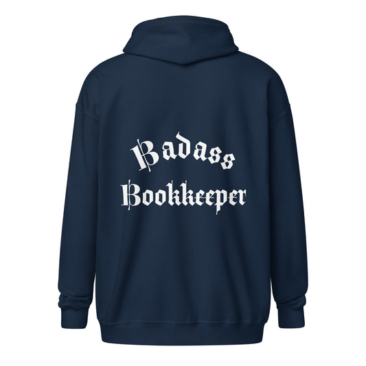 Legacy Heavy Blend Full Zip Hoodie - Badass Bookkeeper