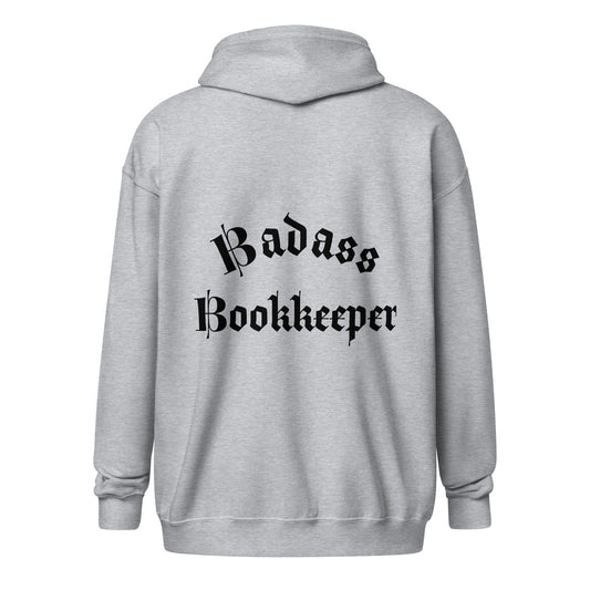 Legacy Heavy Blend Full Zip Hoodie - Badass Bookkeeper